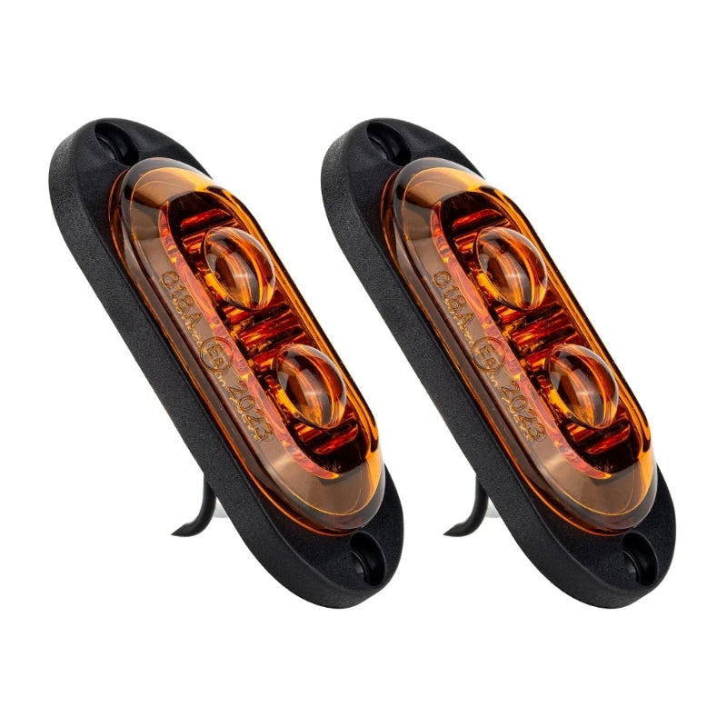 2 Led Truck Trailer Light Front Rear Side Clearance Lamp Waterproof Sealed Surfaces Mounted LED Marker Light