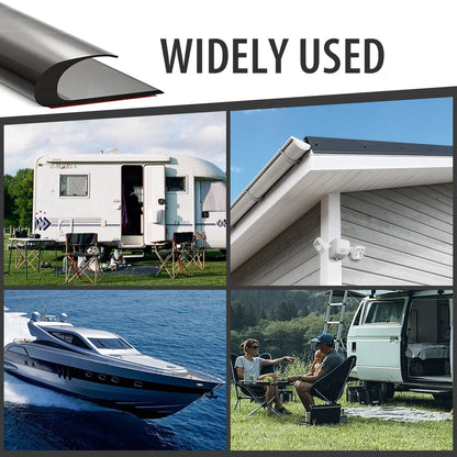 DRIPSTOP RV Rain Gutter Guard – 16 ft Drip Rail for Motorhomes & Campers