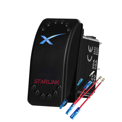 12V Starlink Rocker Switch SPST Waterproof Marine Toggle Switch For Starlink Dish Antenna Router On/Off Control Strada Hilux SUV
