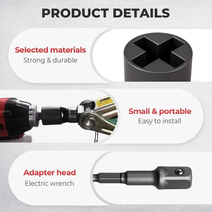 Trailer Jack Drill Adapter Trailer Jack Electric Drill Adapter Easy-Install Steel Attachment For Boat RV Leveling Roadside