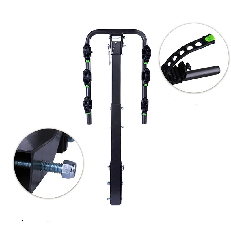Bicycle Rack Locking 2-Inch Hitch Receiver For SUV Truck Bike Frame Foldable 4-Bike Carrier Easy Assembly Truck Car Accessories