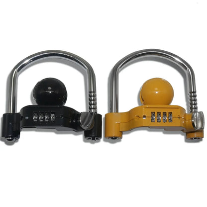 Trailer Coupler Lock. Key and Password Type Stainless Steel Anti-Theft