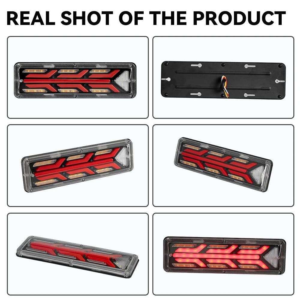 Car Trailer Trucks Tail light Car LED Rear Tail Light Running Turn Signal Rear Lamps Waterproof Taillight Parts 12V-24V