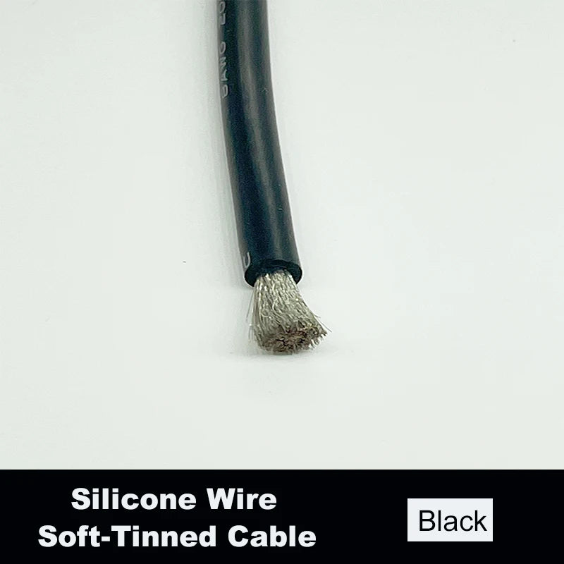 6 8 10 12 14 16 18 20 22 24 26 28AWG Red Black Cable High Temperature Resistant Ultra Soft Silicon Wire