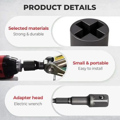 Trailer Jack Drill Adapter Trailer Jack Electric Drill Adapter Easy-Install Steel Attachment For Boat RV Leveling Roadside