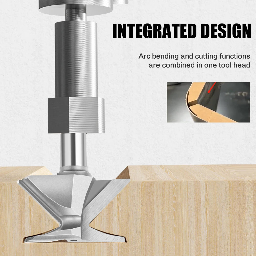 6mm 12mm 1/2" 1/4" Shank Arc Bending Integrated Router Bit Forming Tool Arc Bending Router Bit for Wooden Door Wall Cabinet
