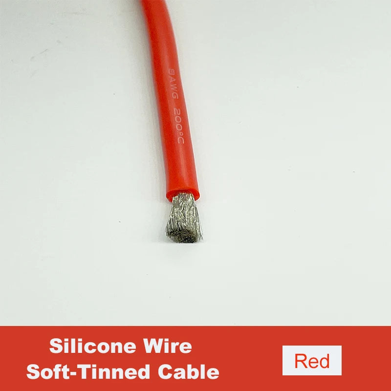 6 8 10 12 14 16 18 20 22 24 26 28AWG Red Black Cable High Temperature Resistant Ultra Soft Silicon Wire