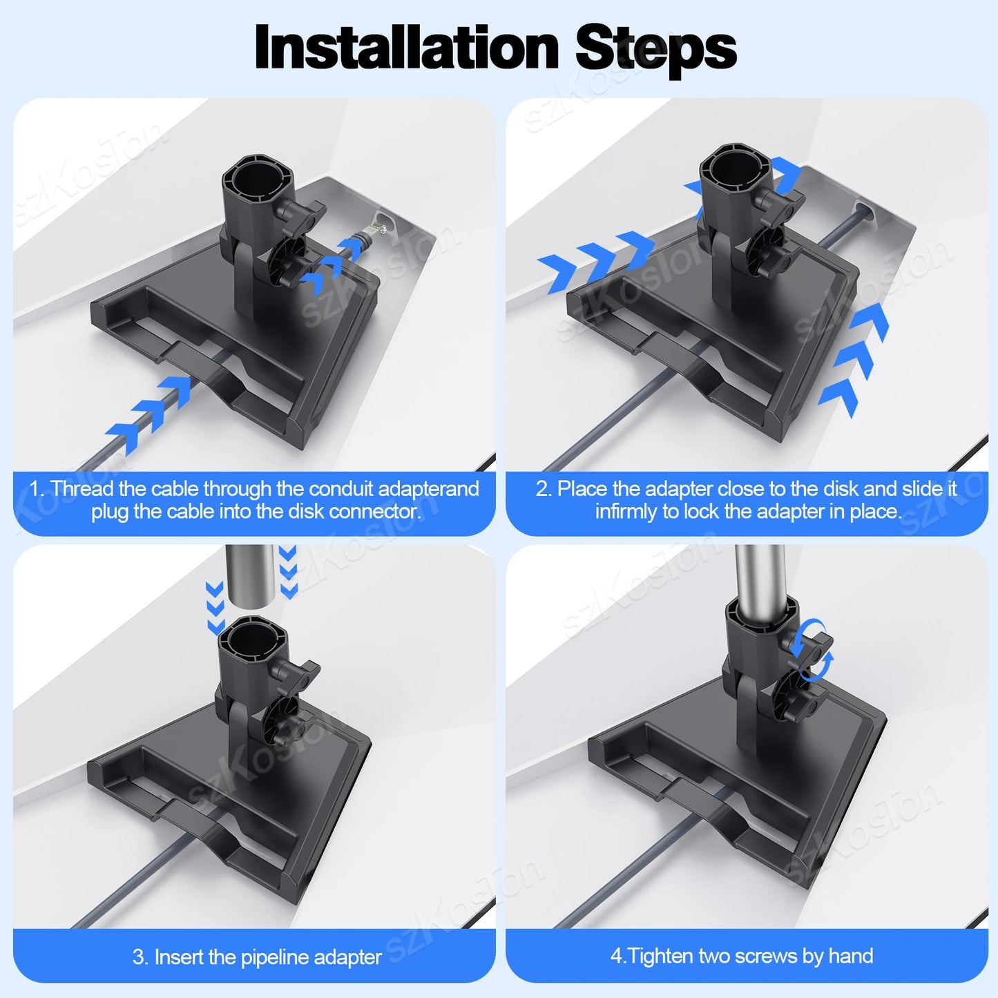 Pole Mount Adapter for Starlink Gen 3 Roof Pole Mount Stand RV & Patio Round Mounting Accessories For Starlink V3 Standard Dish