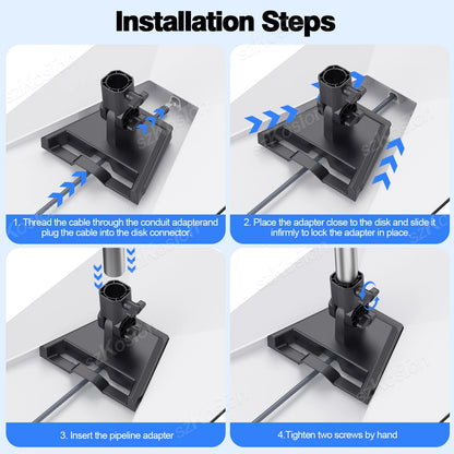 Pole Mount Adapter for Starlink Gen 3. 360 Degree Rotatable Tool-Free Install
