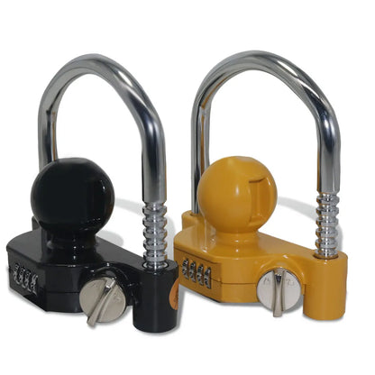 Trailer Coupler Lock. Key and Password Type Stainless Steel Anti-Theft