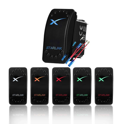 12V Starlink Rocker Switch SPST Waterproof Marine Toggle Switch For Starlink Dish Antenna Router On/Off Control Strada Hilux SUV