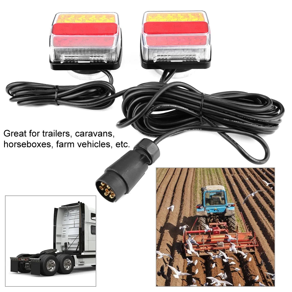 1 Pair 12V Magnetic LED Safety Light Indicator Taillights for Trailer Truck Car Taillights for Trailer Truck  Taillights