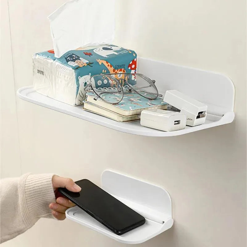 RV Space-Saving Foldable Rack! Easy-to-Install Wall Mount, Sturdy Floating Design, Ideal RV Accessory.
