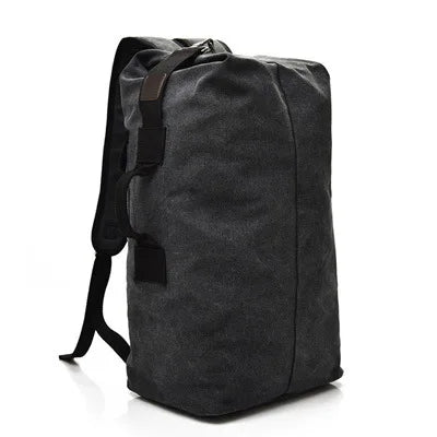 Large Capacity Outdoor Travel Backpack – Lightweight Canvas Bucket Bag