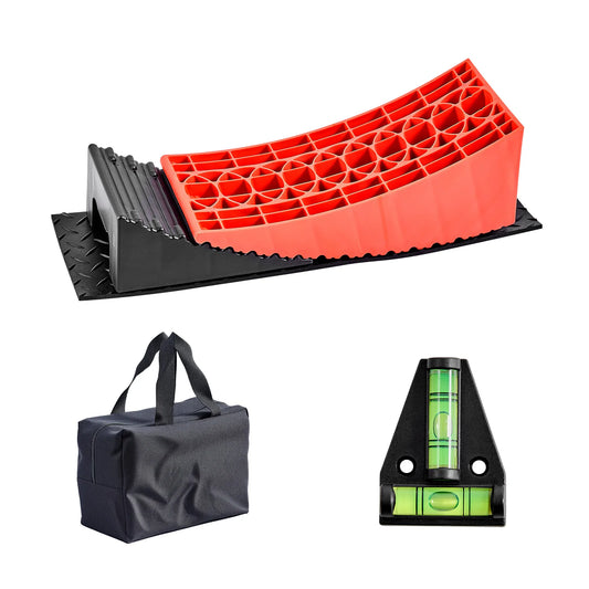 SucceBuy RV Camper Levelers 2-Pack – Wheel Chock Kit with Anti-Slip Mat & Bag