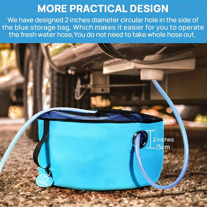 RV Waterproof Hose Storage Bag Set. 3-Piece Foldable Organizer for Camper