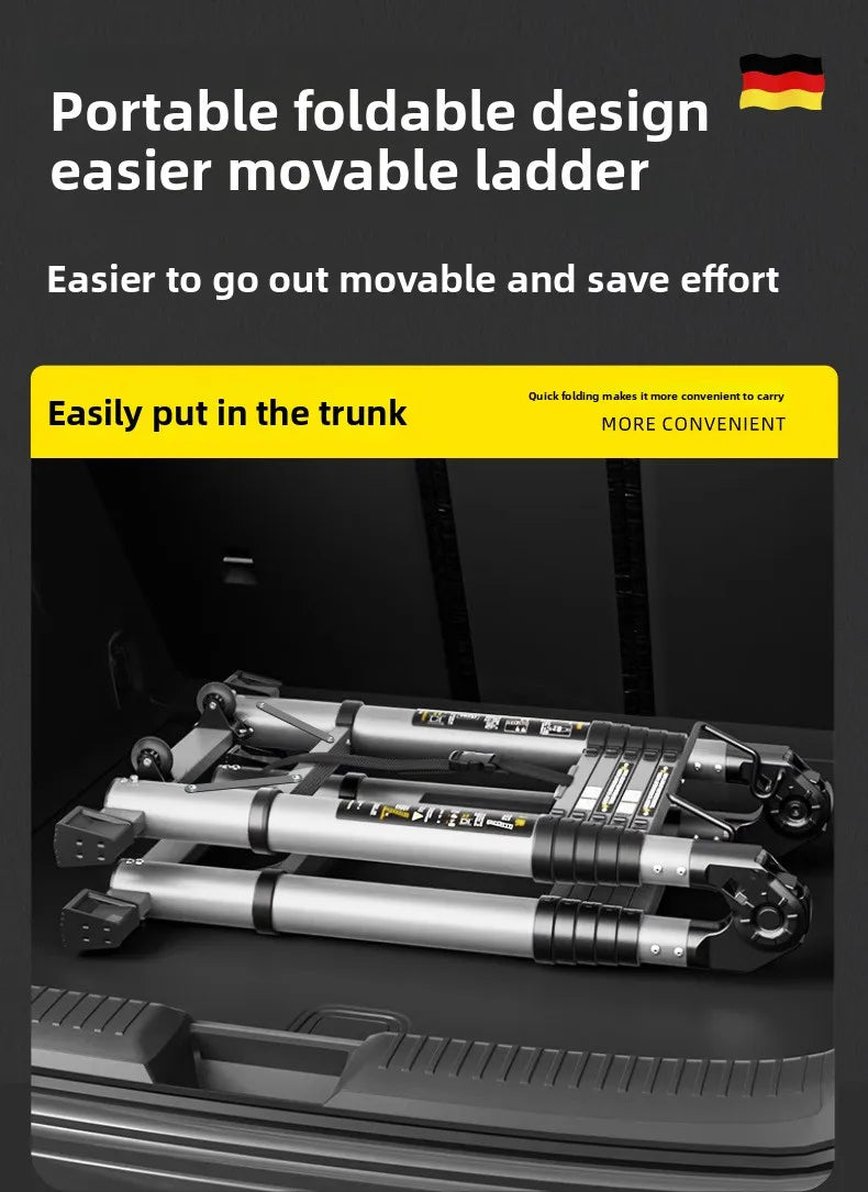 Telescopic ladder Aluminum alloy multi-functional joint herringbone ladder Folding aluminum ladder, bamboo ladder stairs Durable