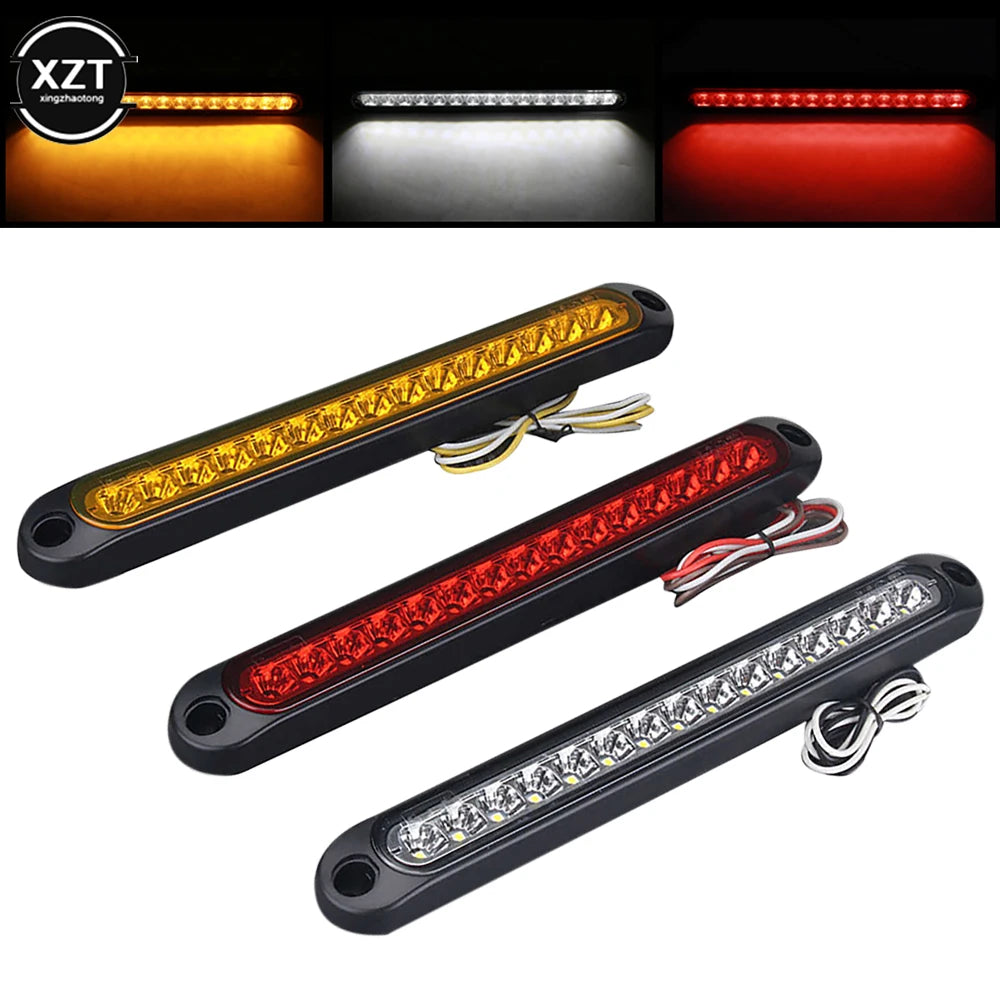 15 LED Trailer Brake Tail Light LED Bar Stop Turn Tail Lights Waterproof Assembly Brake Strip Red Light for Marine Boats Golf