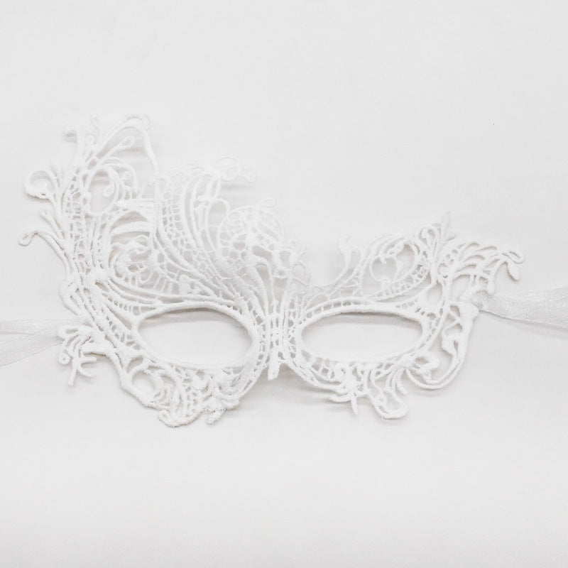 Party Half Face Halloween Bronzing Thick Lace Mask
