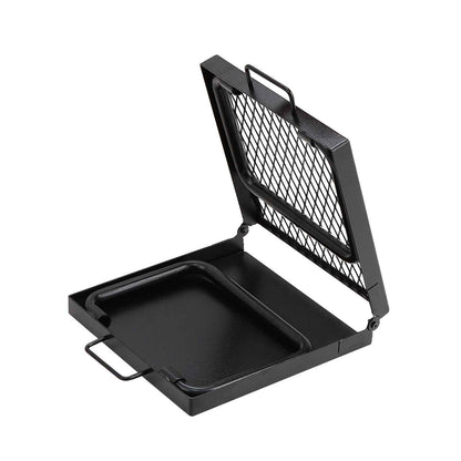 VEVOR Folding Campfire Grill – Heavy Duty Steel Mesh Grate with Legs & Carry Bag