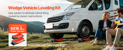 SucceBuy RV Camper Levelers 2-Pack – Wheel Chock Kit with Anti-Slip Mat & Bag