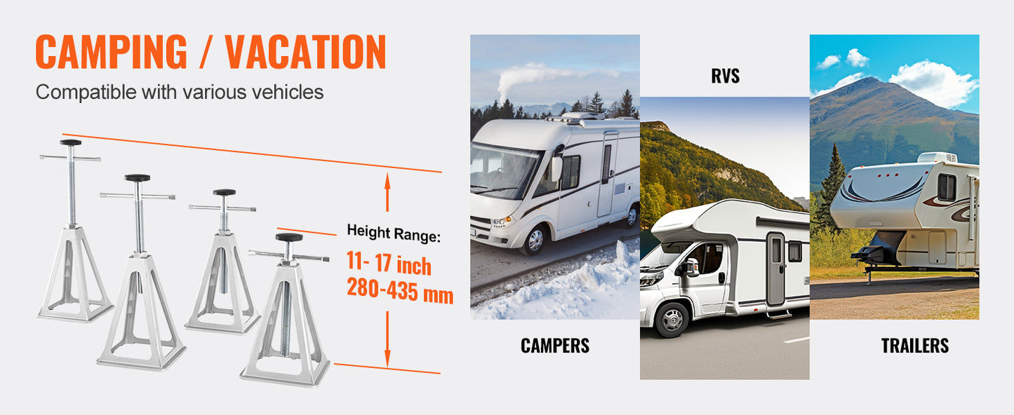 SucceBuy RV Stabilizer Jacks 4 Pack – Aluminum Leveling Jacks 6,000 LB